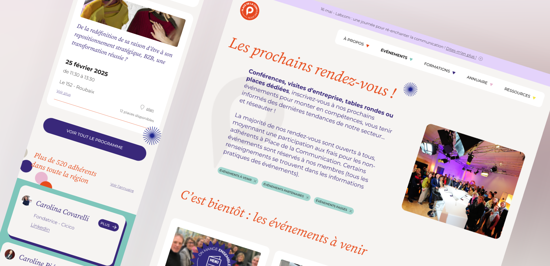 Thumbnail of the redesigning of place de la communication, a web and digital network based in the Hauts de France.